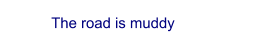 The road is muddy
