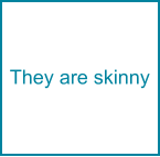 They are skinny