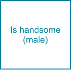 Is handsome (male)