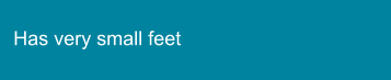 Has very small feet
