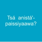 Tsá  anistá'-paissiyaawa?