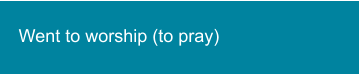 Went to worship (to pray)